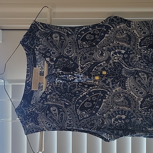 Michael Kors Blue Paisley summer dresss size small - Picture 2 of 4